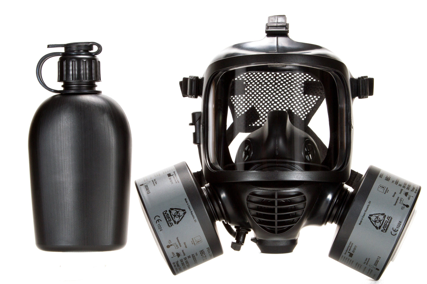 CM-6M tactical gas mask with two CBRN filters